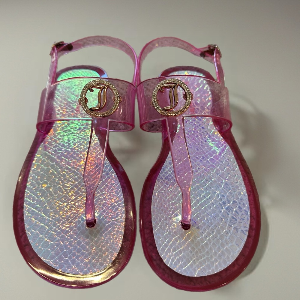 Juicy Couture Pink Jelly Sandals Sz 5/6 S - EUC